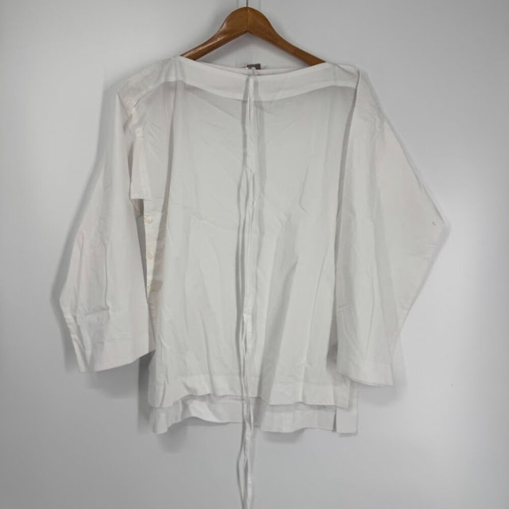 J.Crew White Cotton Poplin Boatneck Ciel Top Size XS NWT - Picture 4 of 11